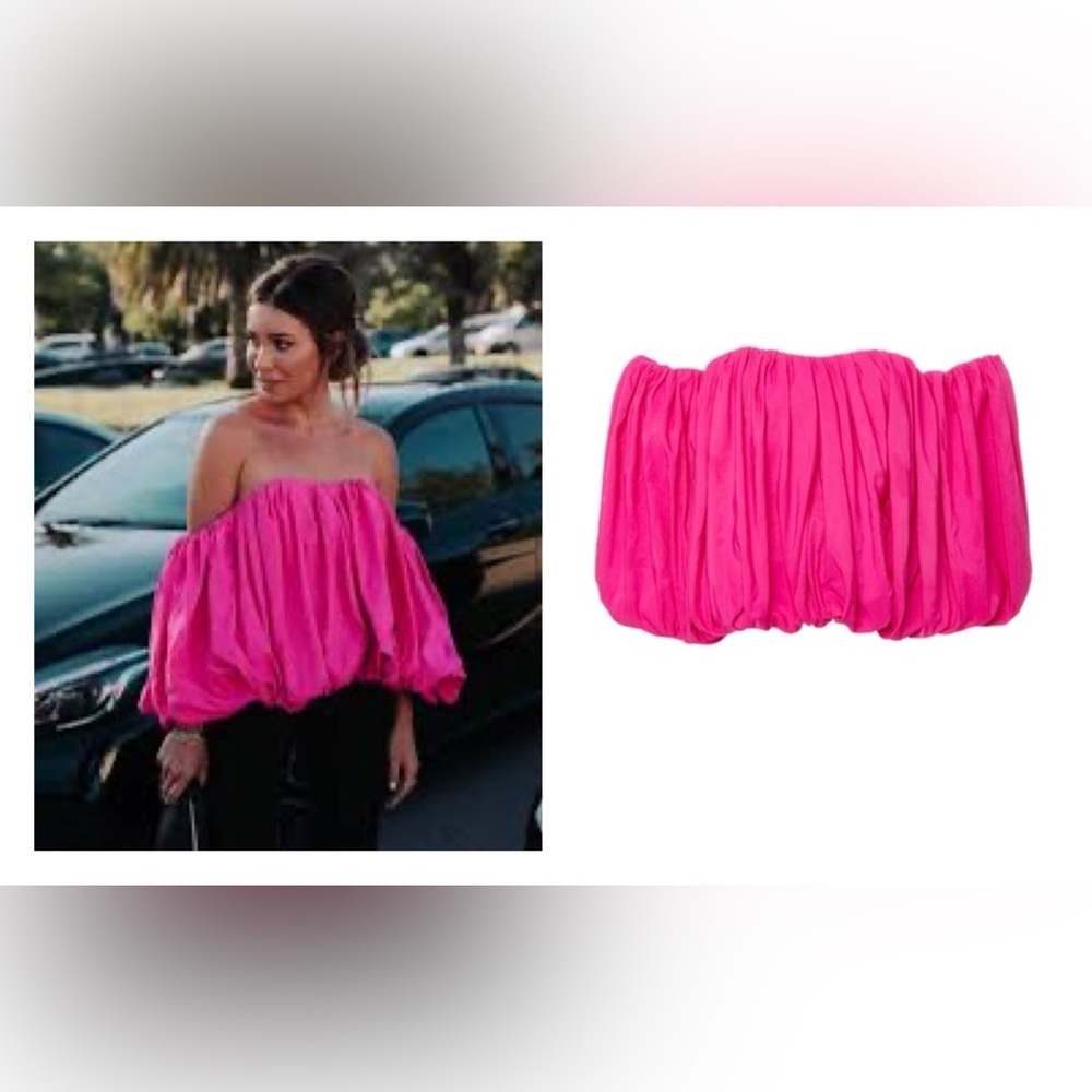Acler Pink Off-Shoulder Top